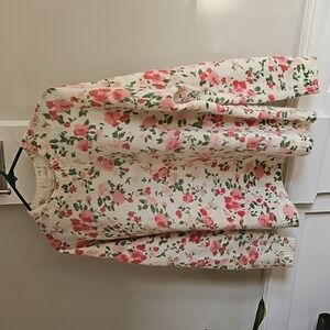 BNWT Sezane L wool floral sweater